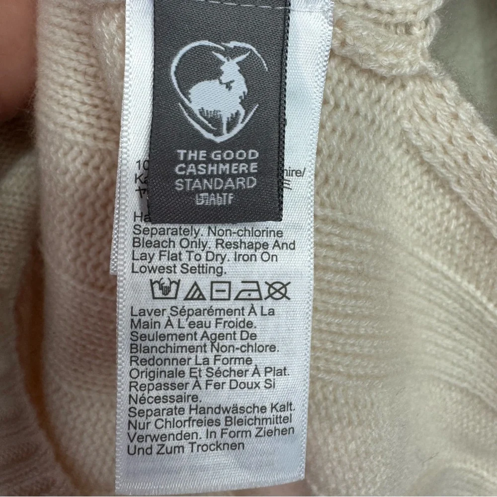 J. Crew Collection Lace Up Sweater 100% Cashmere Cream  Ribbed S NWT *flaw - Picture 9 of 14